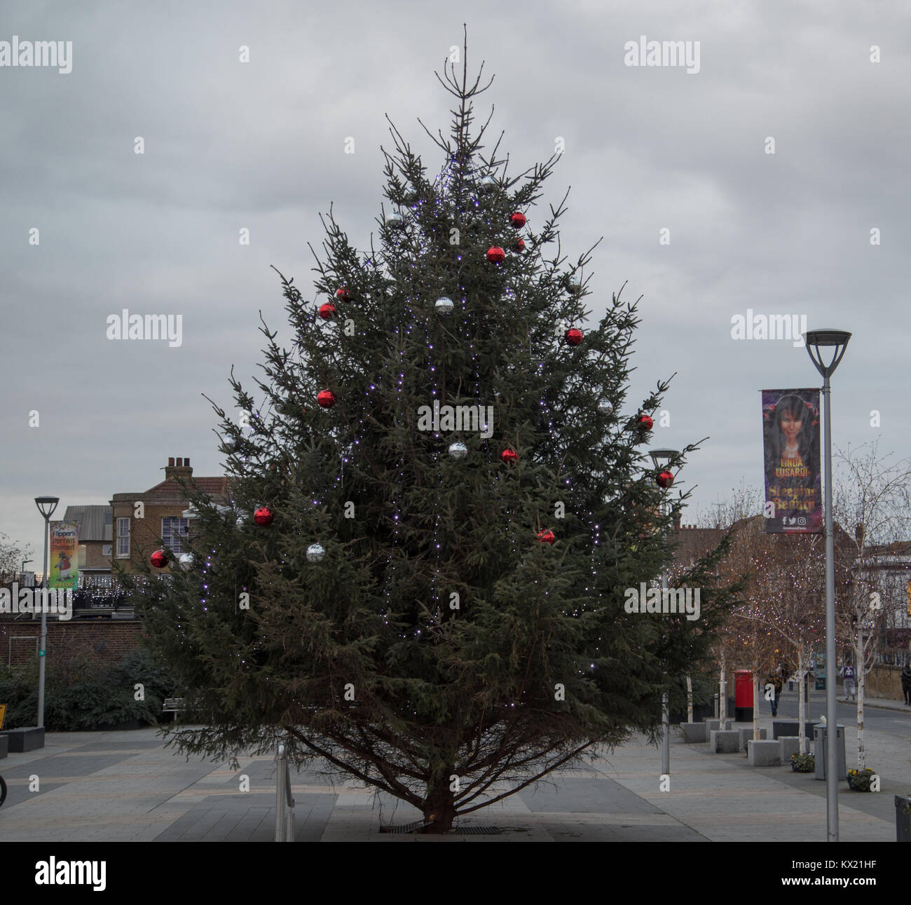 The yearly Christmas tree at the front of the Gravesend civic centre is