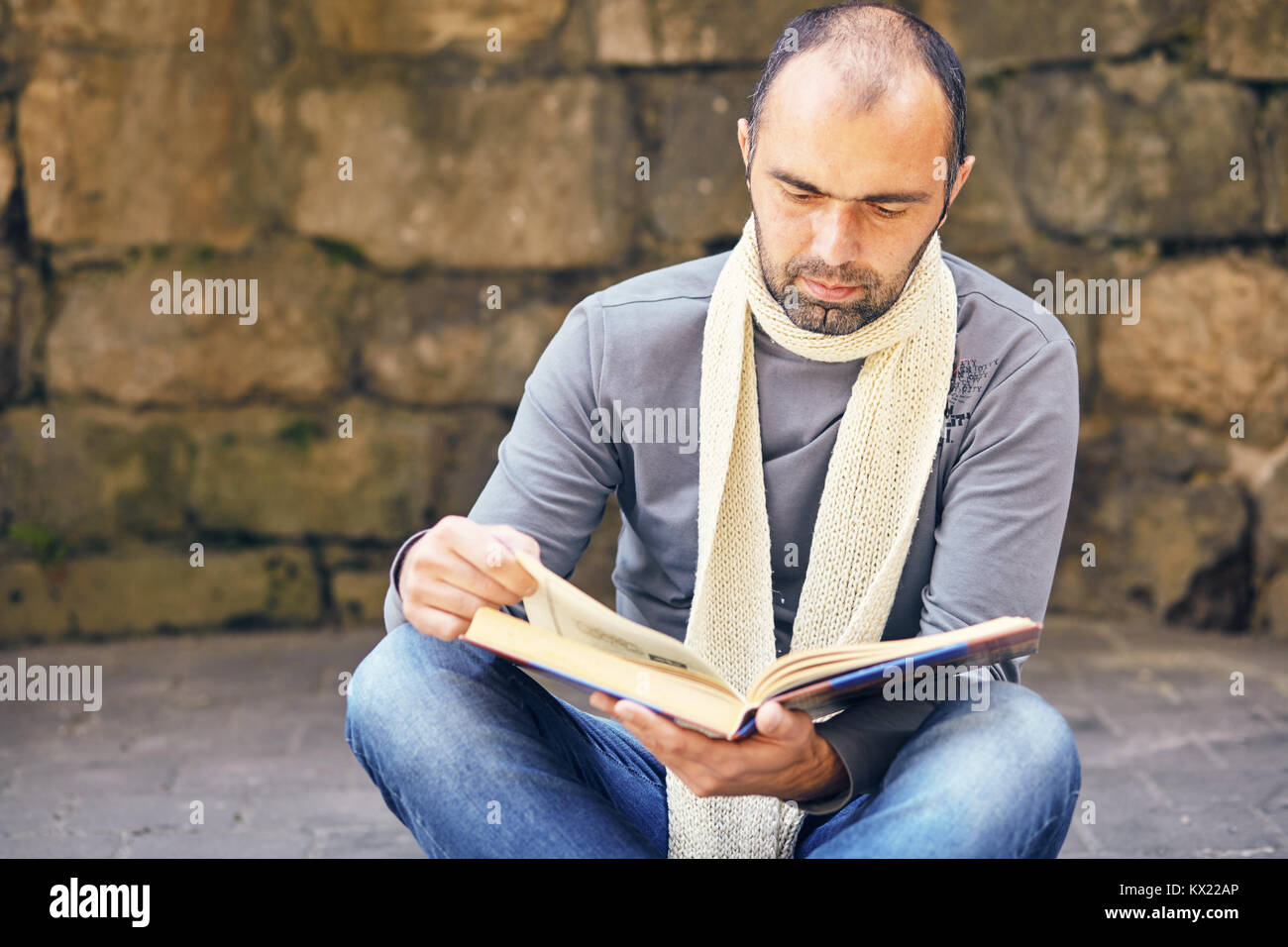 Businessman Working Reading Book Concept Stock Photo