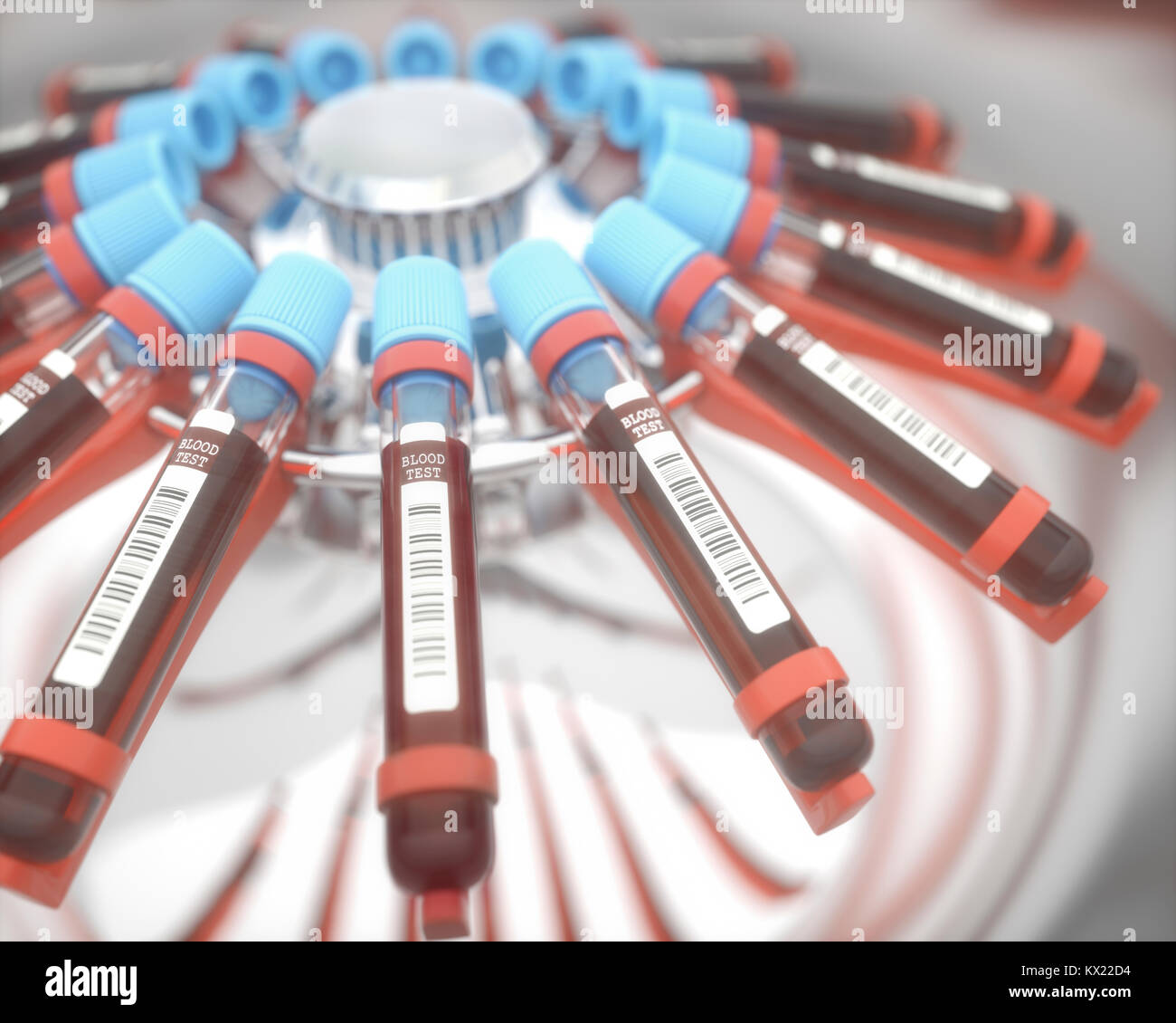 Blood samples in centrifuge, illustration Stock Photo Alamy