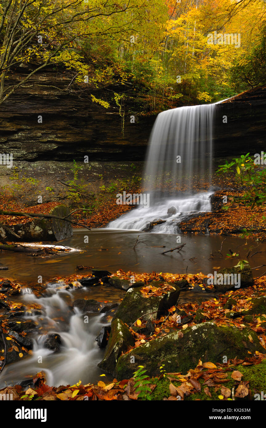 Ramsey Branch Waterfall near Gauley River Stock Photo