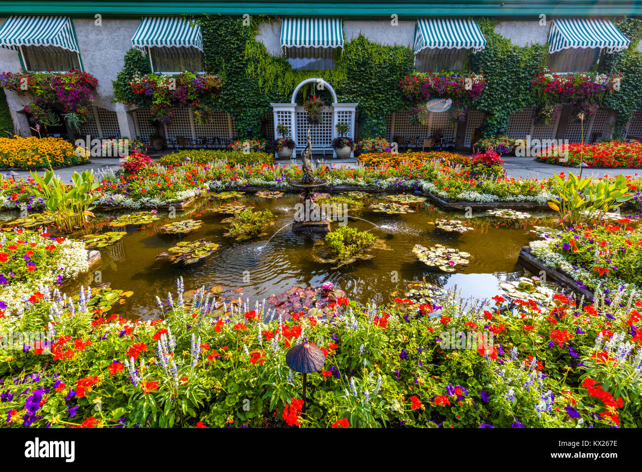 Butchart Gardens in Victoria, British Columbia, Canada a National Historic Site of Canada Stock Photo