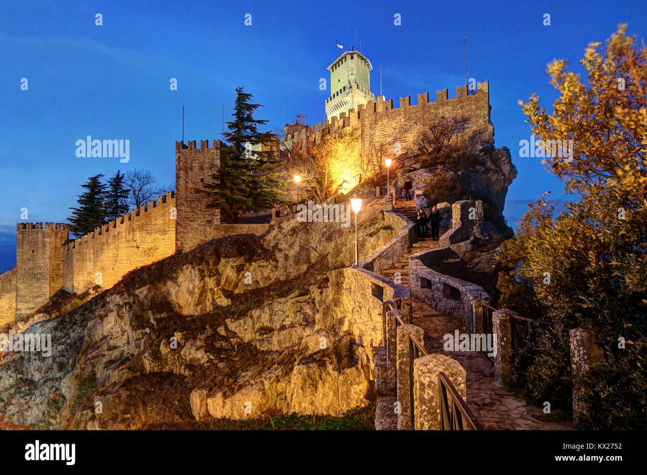San Marino Republic, Guaita tower, monument of the city Stock Photo