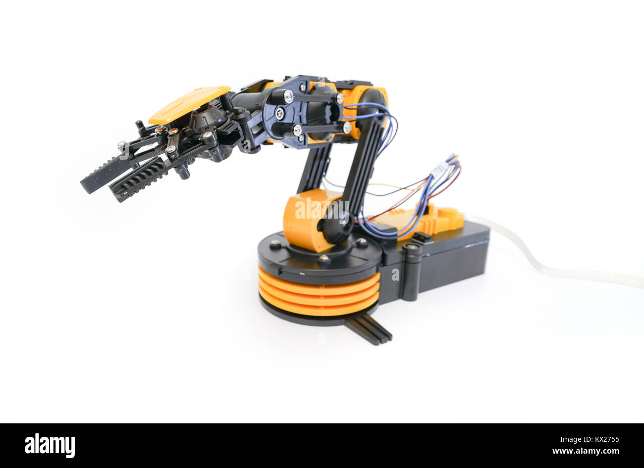 Plastic robot arm model Stock Photo