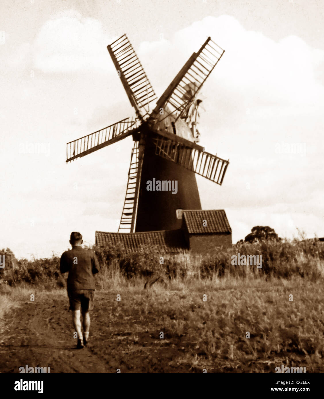 Seaton Ross Windmill, 1930s maybe Stock Photo