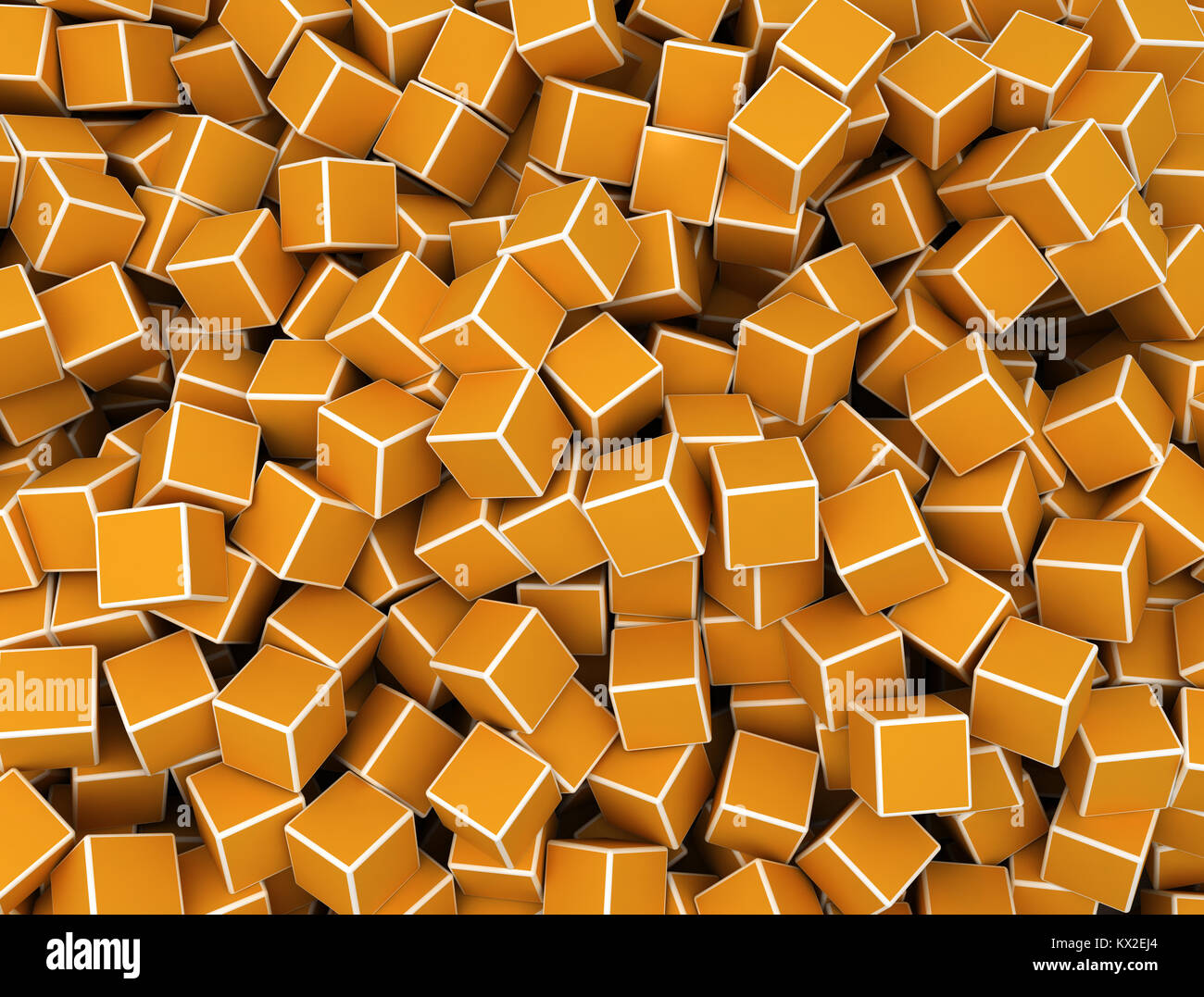 Abstract chaotic pile of orange boxes Stock Photo Alamy