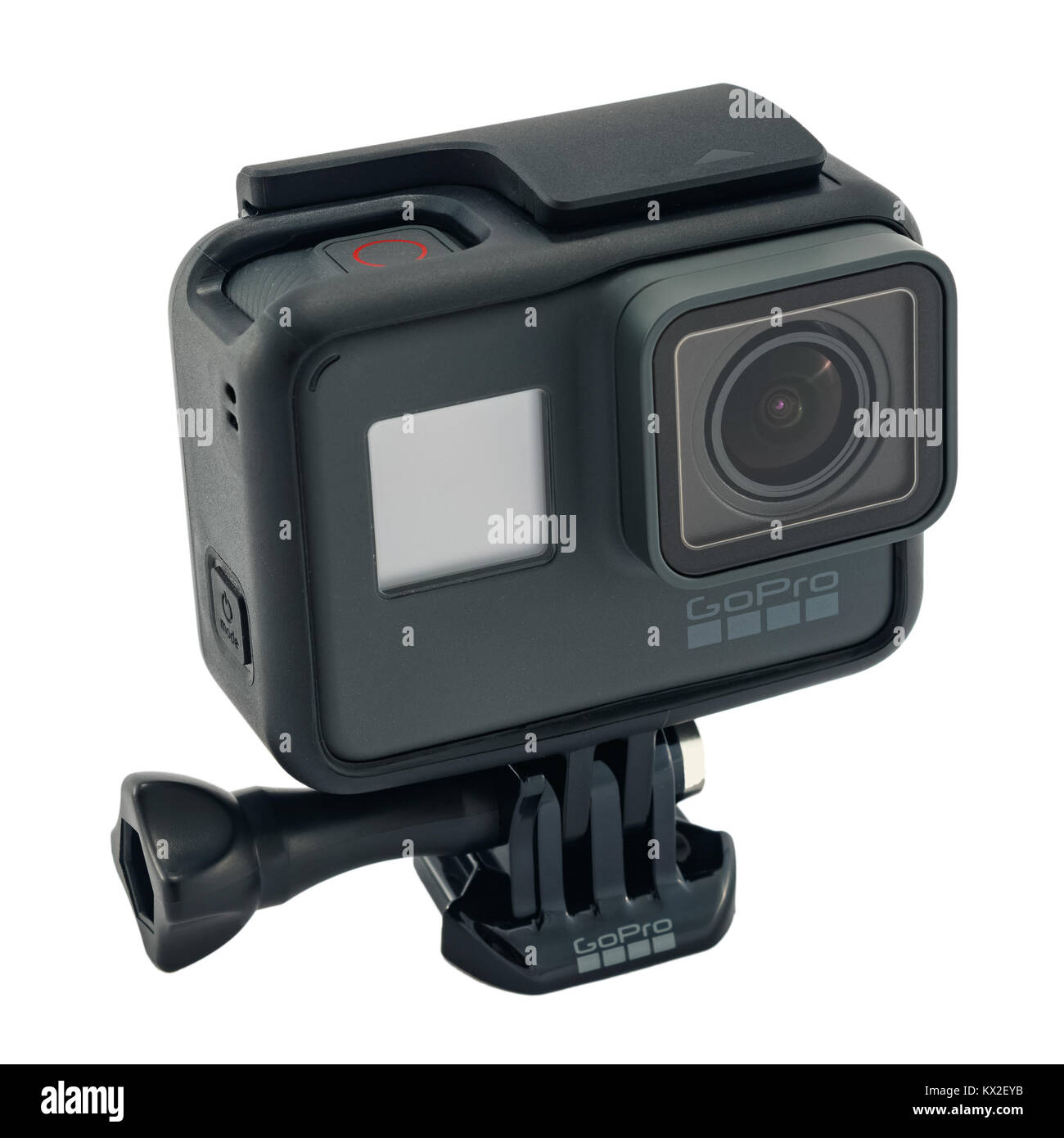 Kom langs om het te weten fee Muf RIGA, LATVIA - NOVEMBER 25, 2017: GoPro HERO 6 Black. Supports 4k Ultra HD  video up to 60 fps and 1080p up to 240 fps. Brand new waterproof action cam  Stock Photo - Alamy