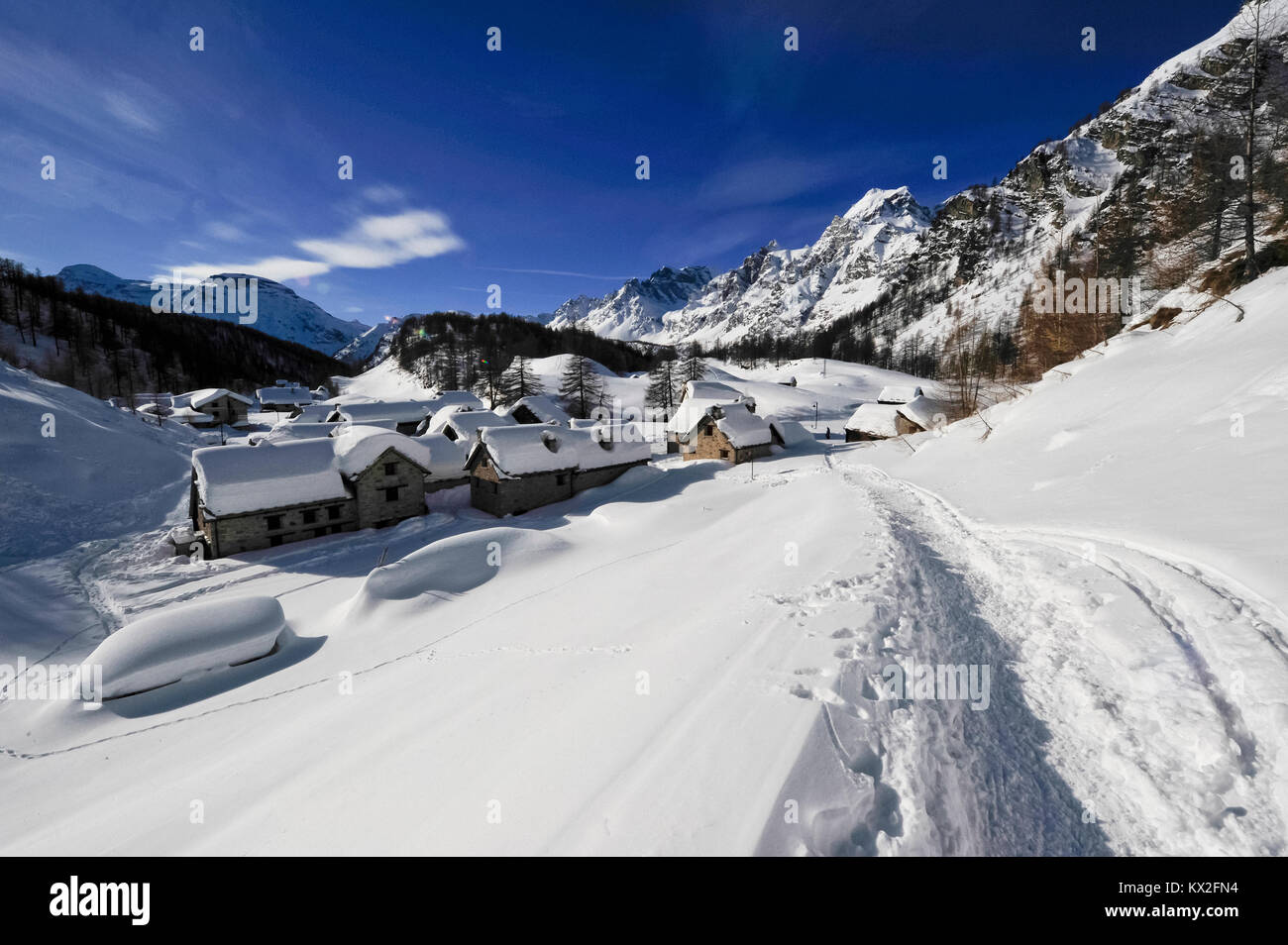 Italy Piedmont Mountain Alpe Devero Crampiolo Stock Photo - Alamy