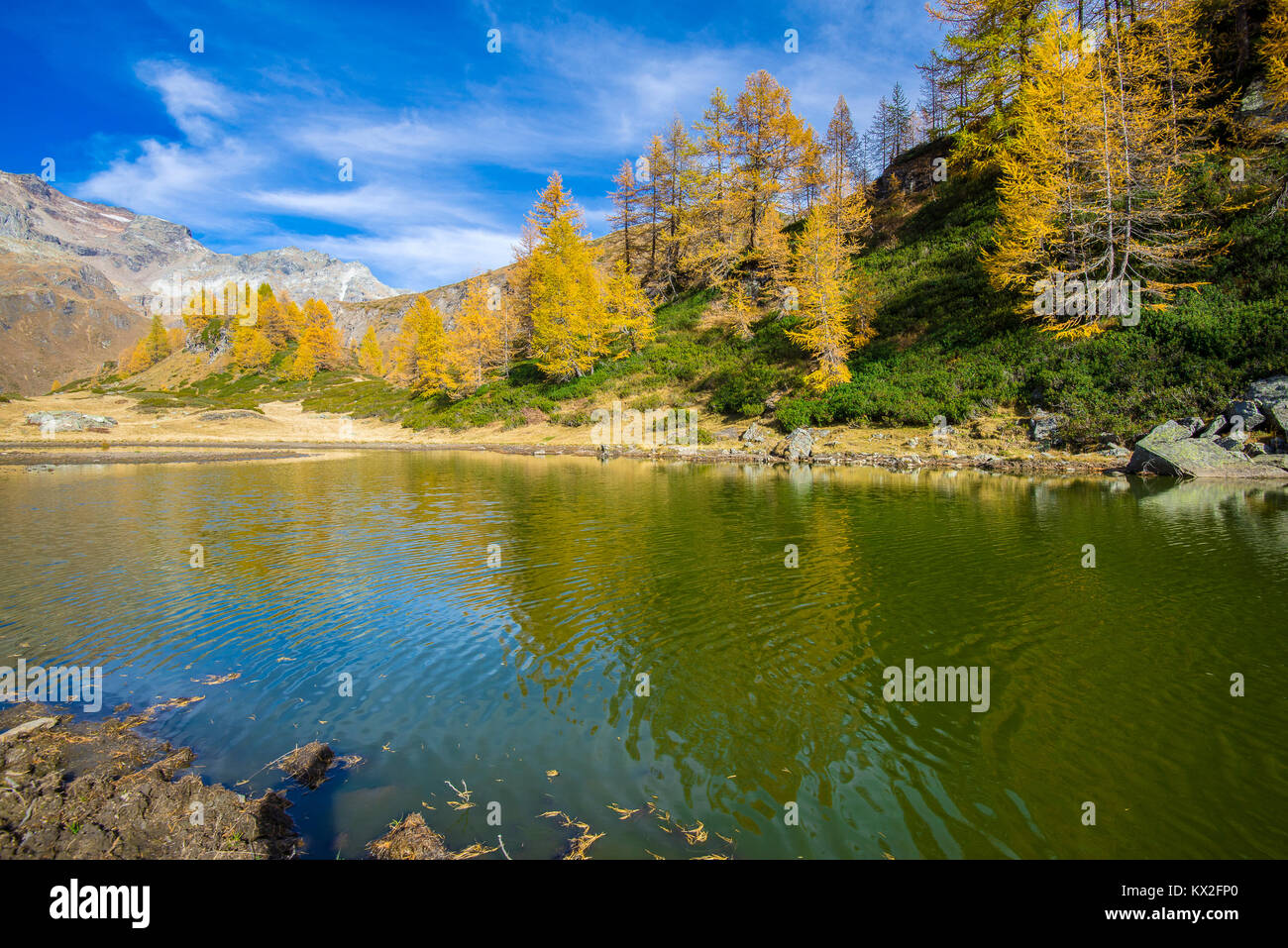 Italy Piedmont Mountain Alpe Devero Forno Lake Stock Photo - Alamy
