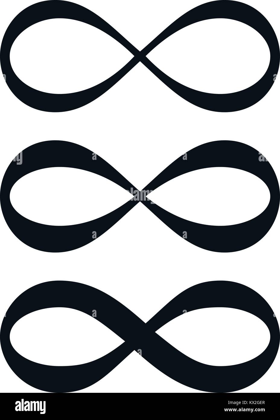 Simple infinity symbol set on white background Stock Vector Image & Art ...