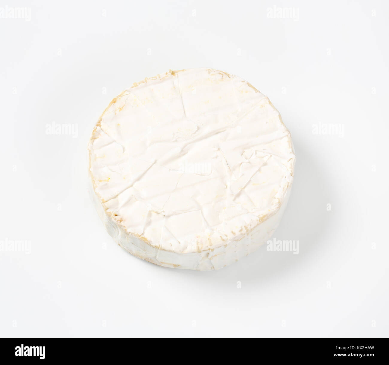 Soft Rind Ripened Cheese wheel of soft-ripened cheese with white rind Stock Photo - Alamy