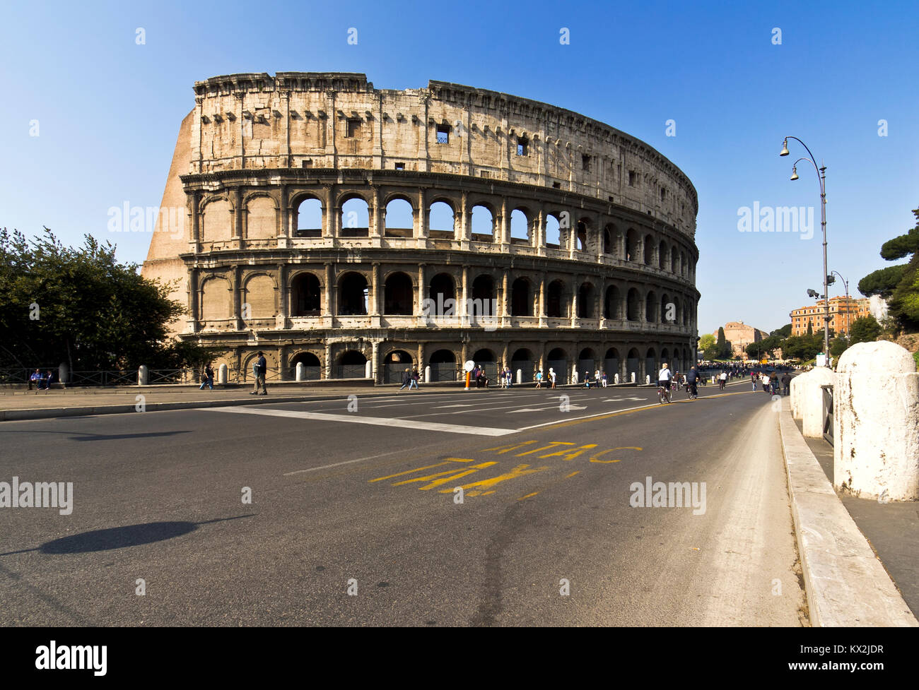 the Colosseum on a Sunday in spring Stock Photo