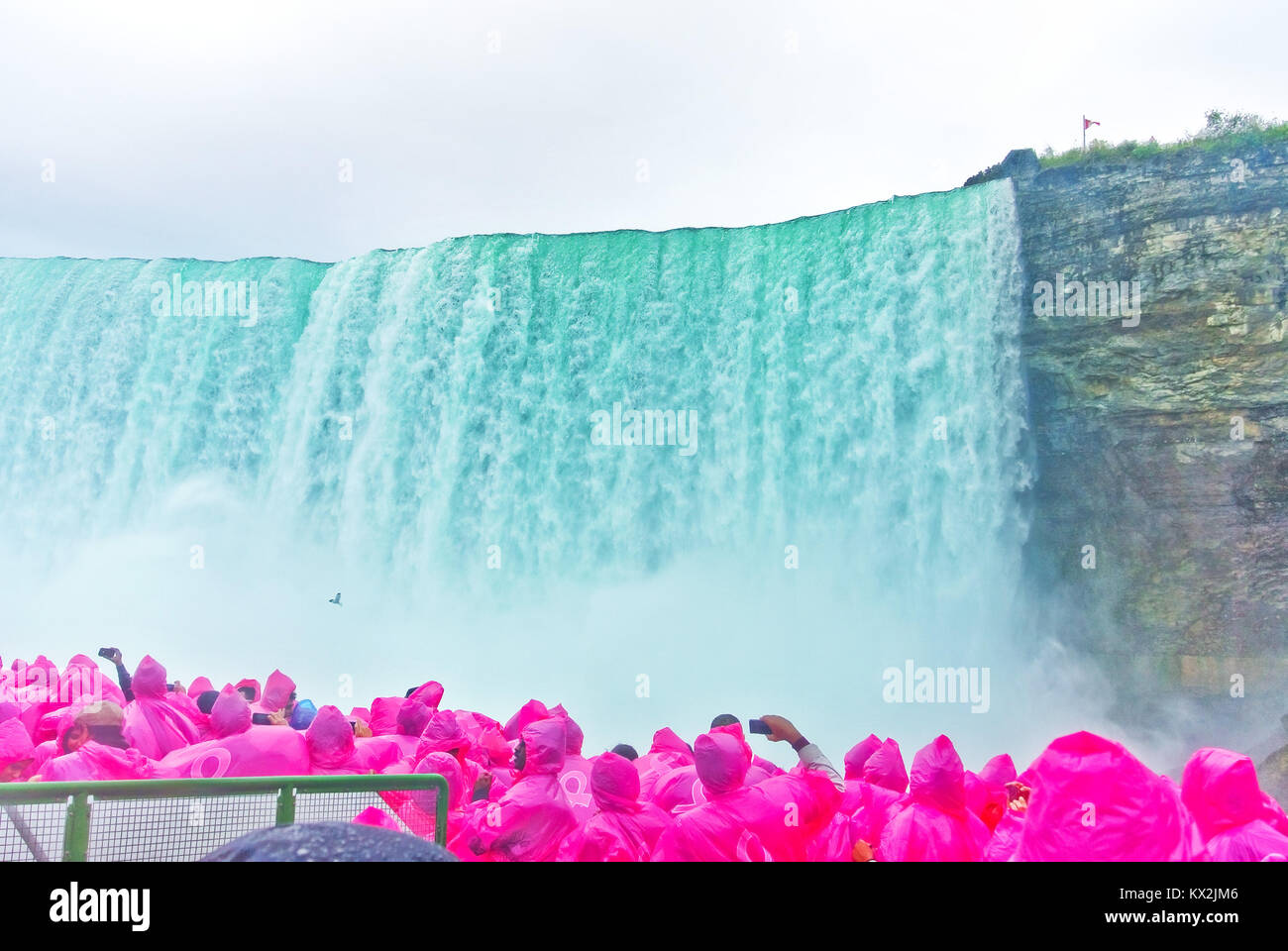 Niagara Falls, USA October 13, 2013 View of Niagara Falls from the tour boat Maid of the