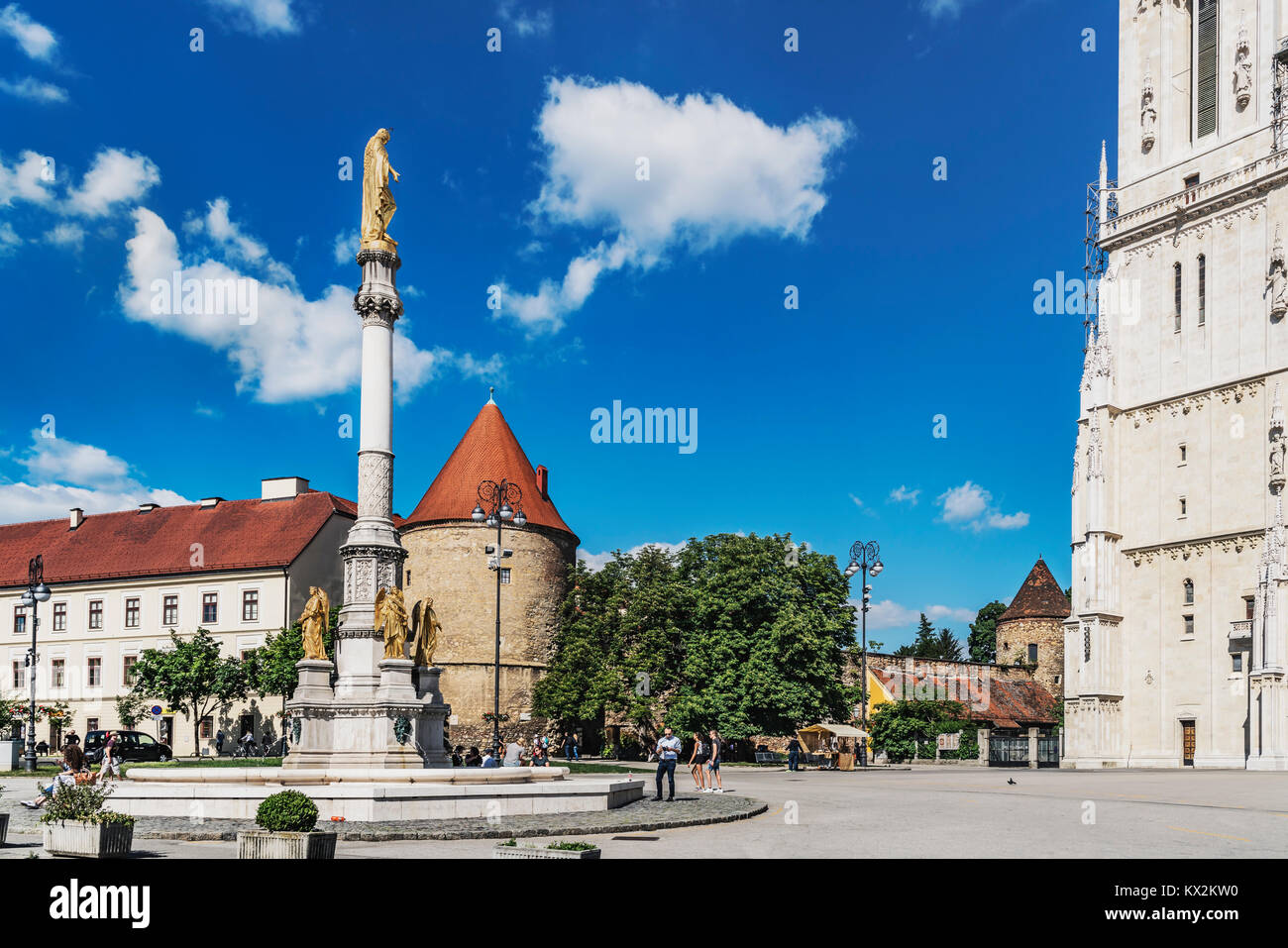 Kaptol is the historical center of Zagreb. Here is also the Zagreb Cathedral, Zagreb, Croatia, Europe Stock Photo
