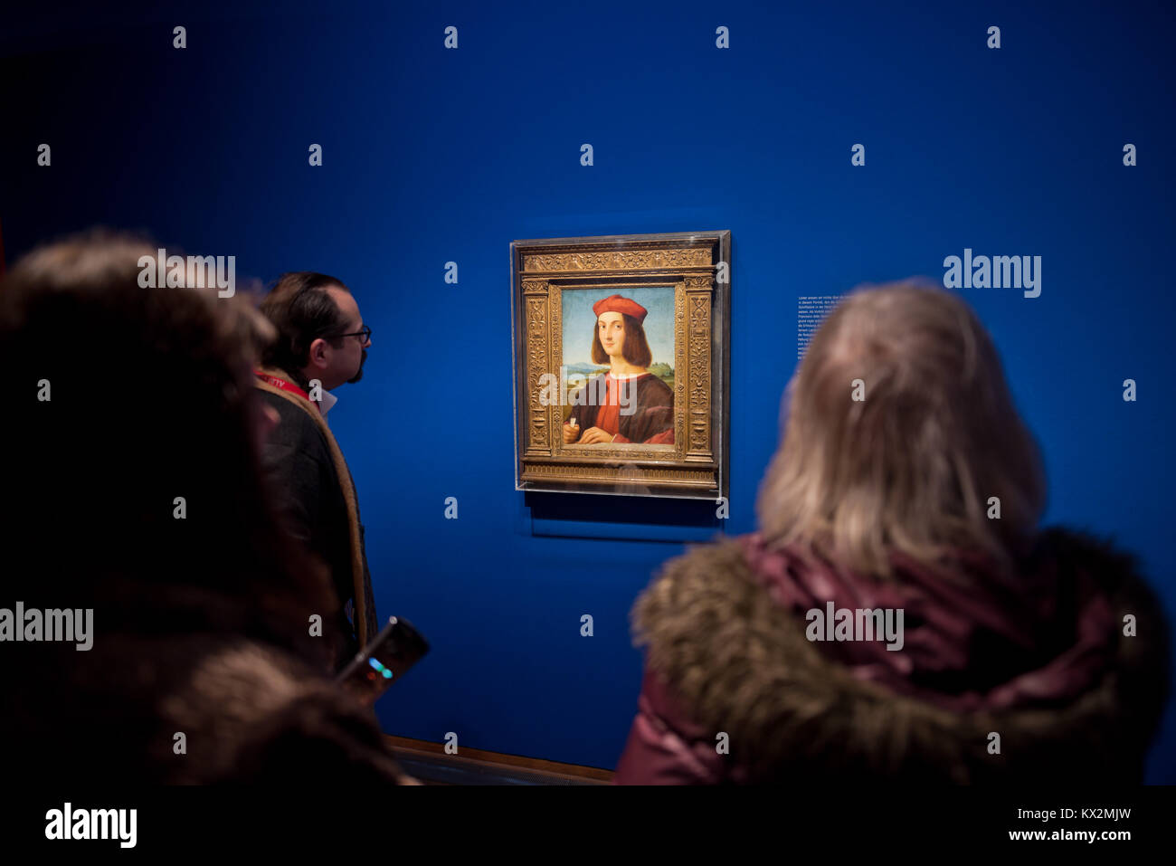 People Visting An Exhibition To The Great Renaissance Painter Raphael 