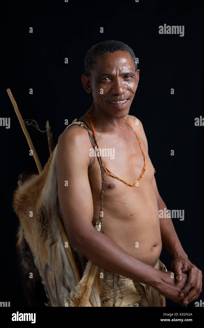 San tribe person in Botswana Stock Photo