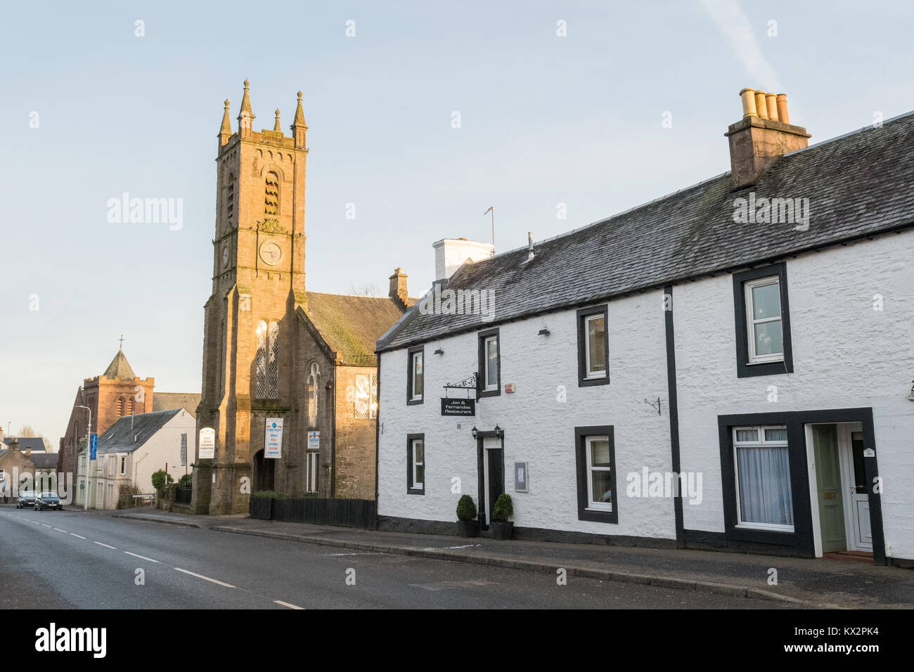 Auchterarder village street scene, Perth & Kinross, Scotland, UK Stock Photo