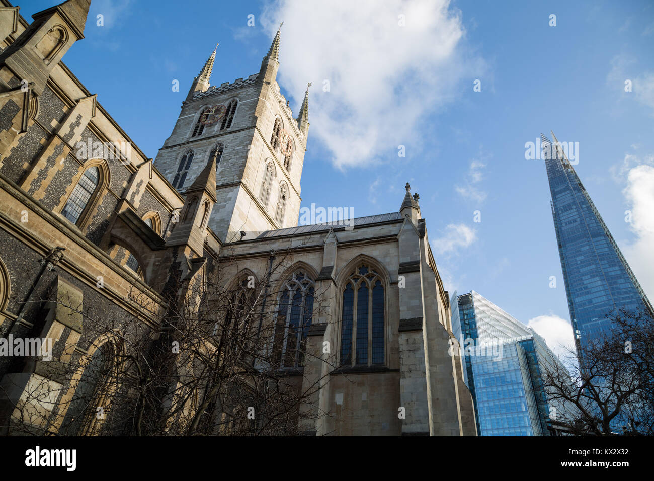Southwark Cathedral. An Anglican Cathedral on the south bank of the River Thames, London, UK. Stock Photo