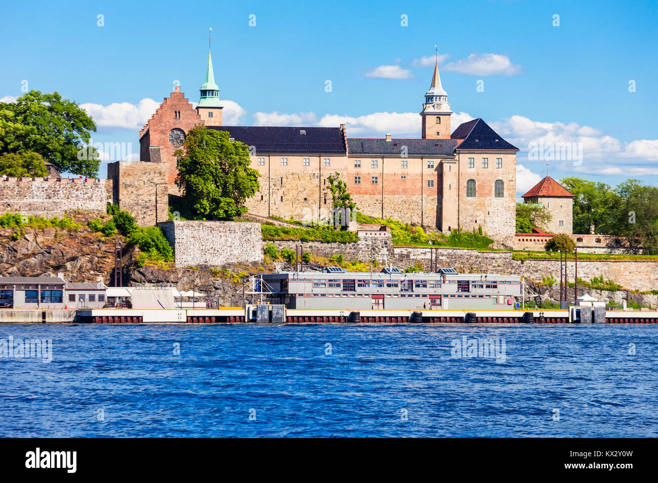 Akershus Fortress in Oslo, Norway. Akershus Festning is a medieval fortress  that was built to protect Oslo Stock Photo - Alamy