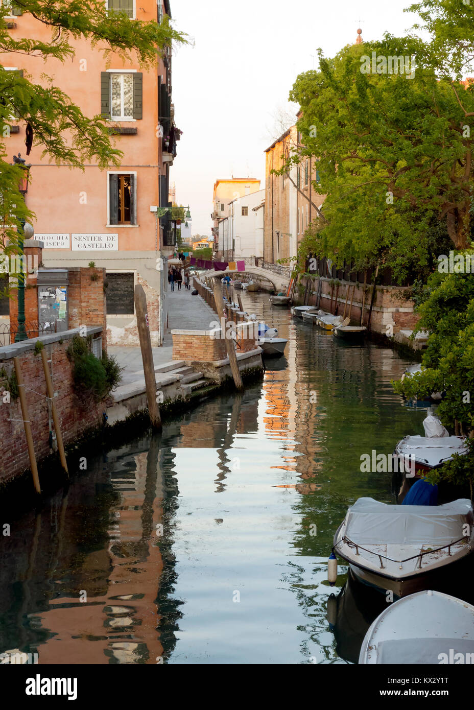 Canal in Venice, 2017. Stock Photo