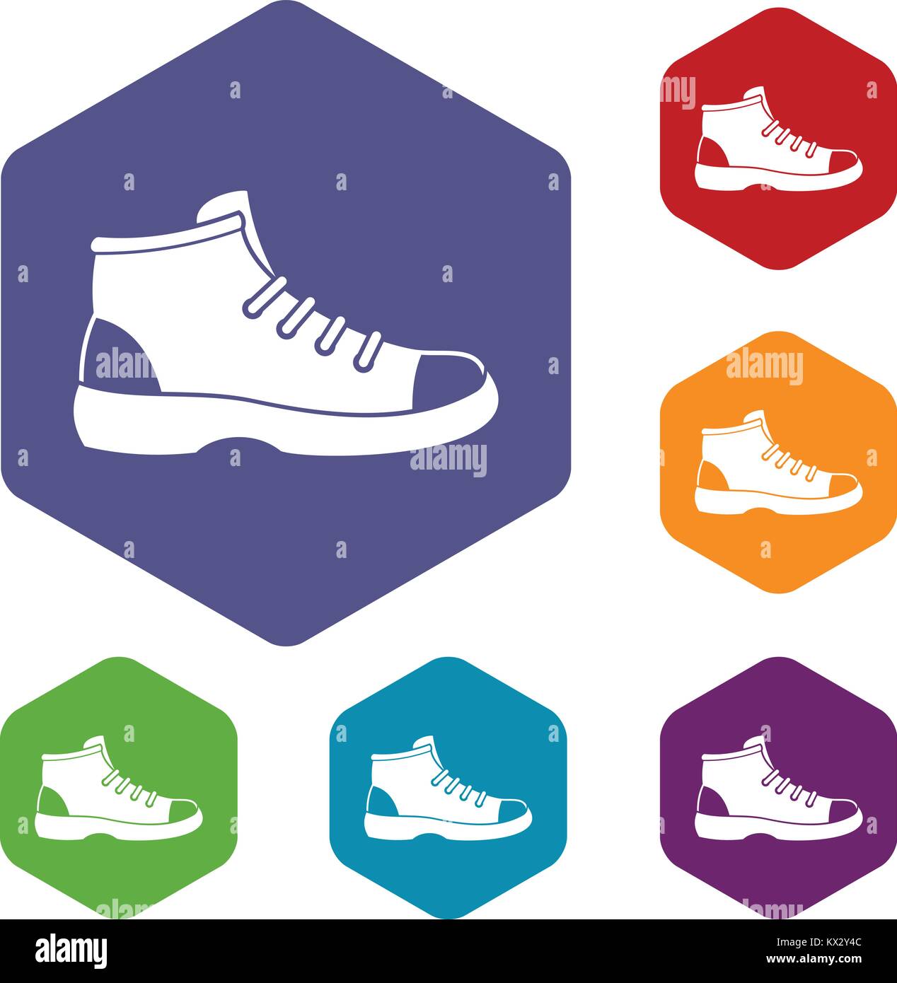 Tourist shoe icons set Stock Vector Image & Art - Alamy