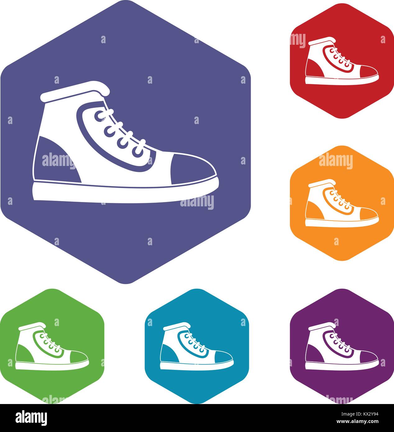 Athletic shoe icons set Stock Vector Image & Art - Alamy