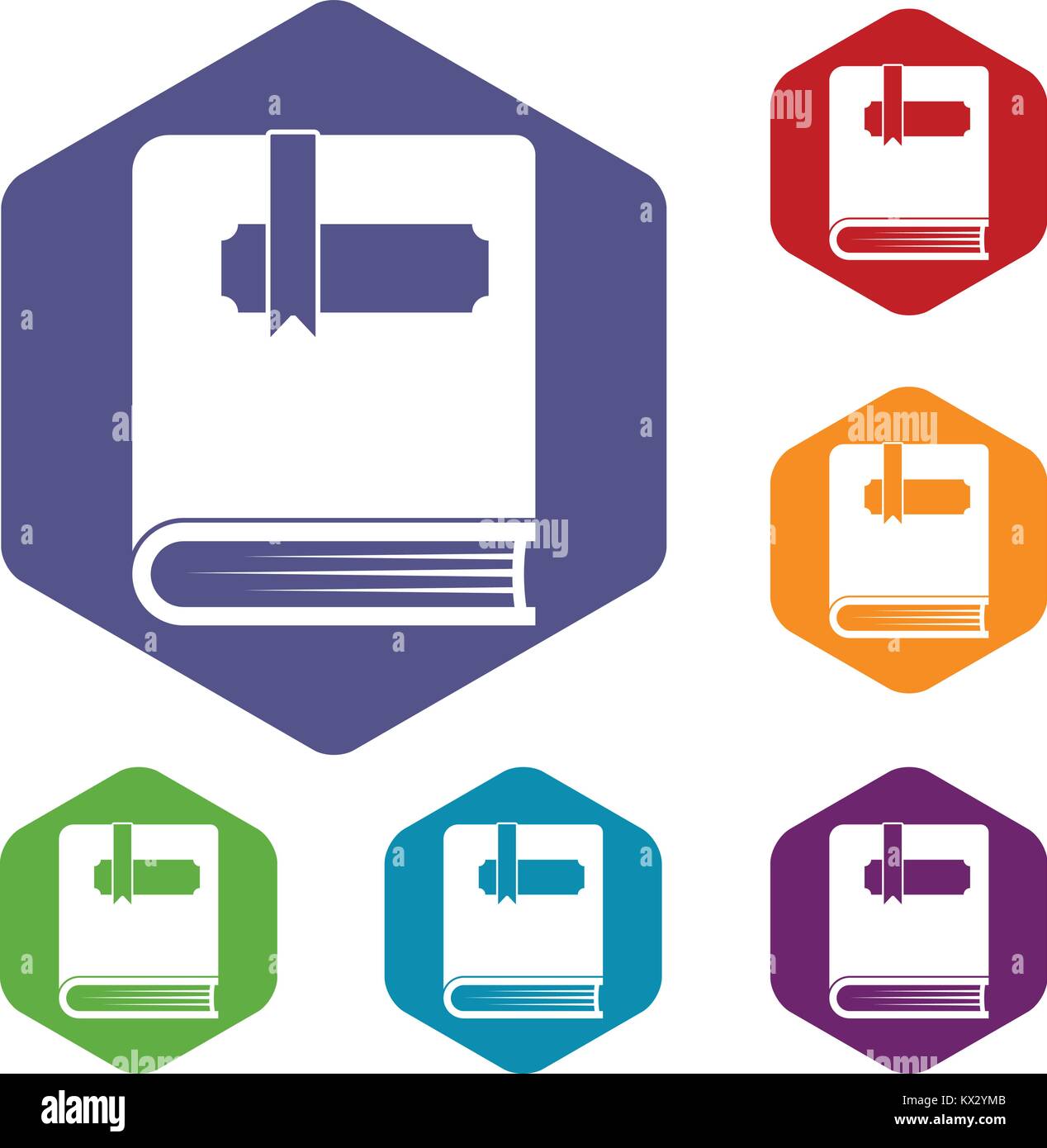 Thick book with bookmark icons set Stock Vector Image & Art - Alamy