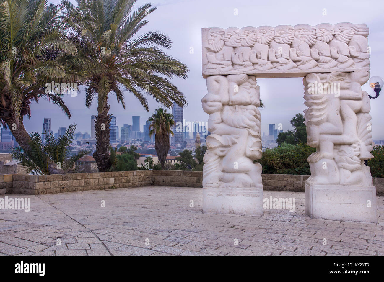 The Gate of Faith Monument in Abrasha Park Jaffa Tel Aviv Israel Stock
