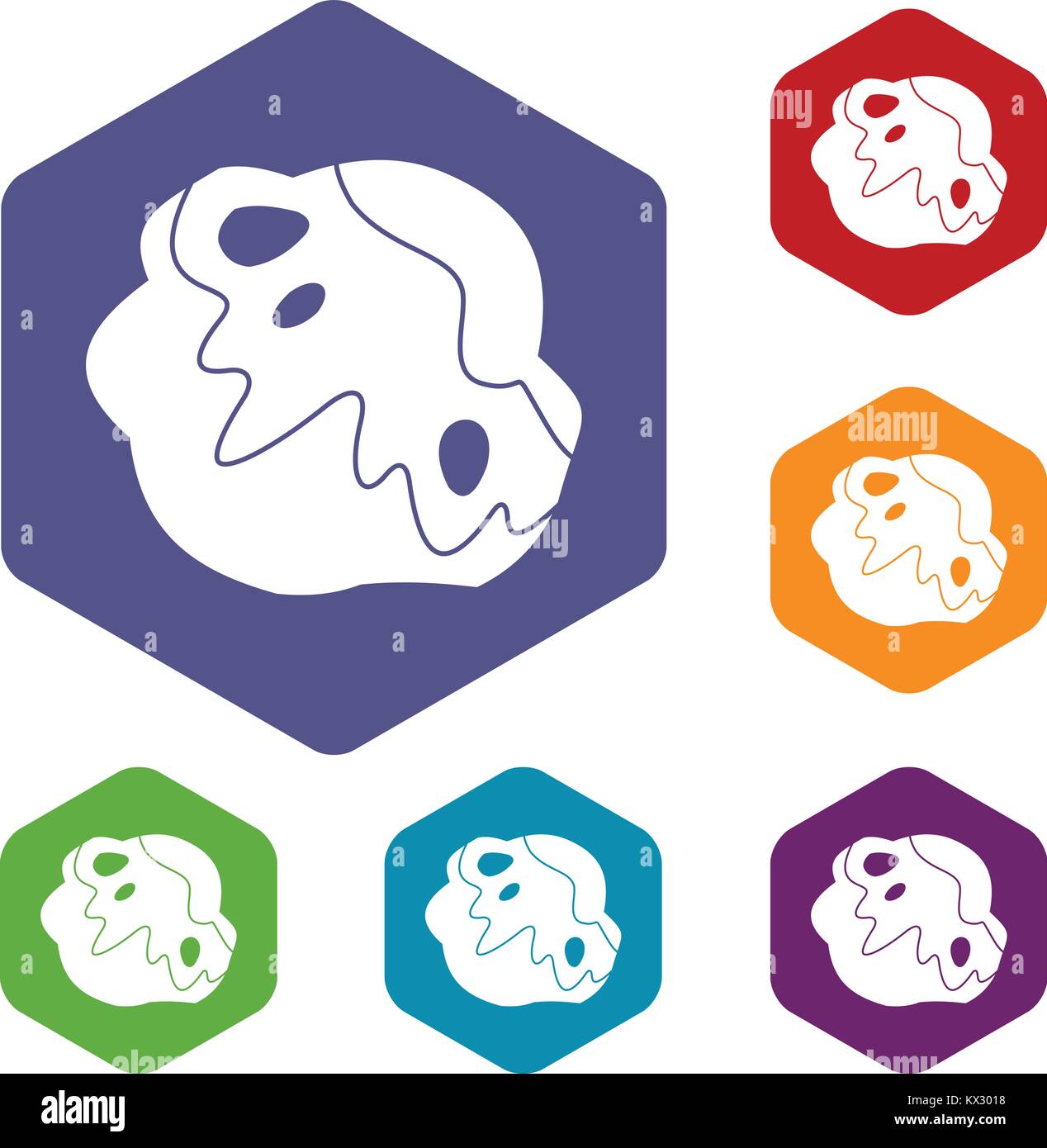 Moon stone icons set Stock Vector Image & Art - Alamy