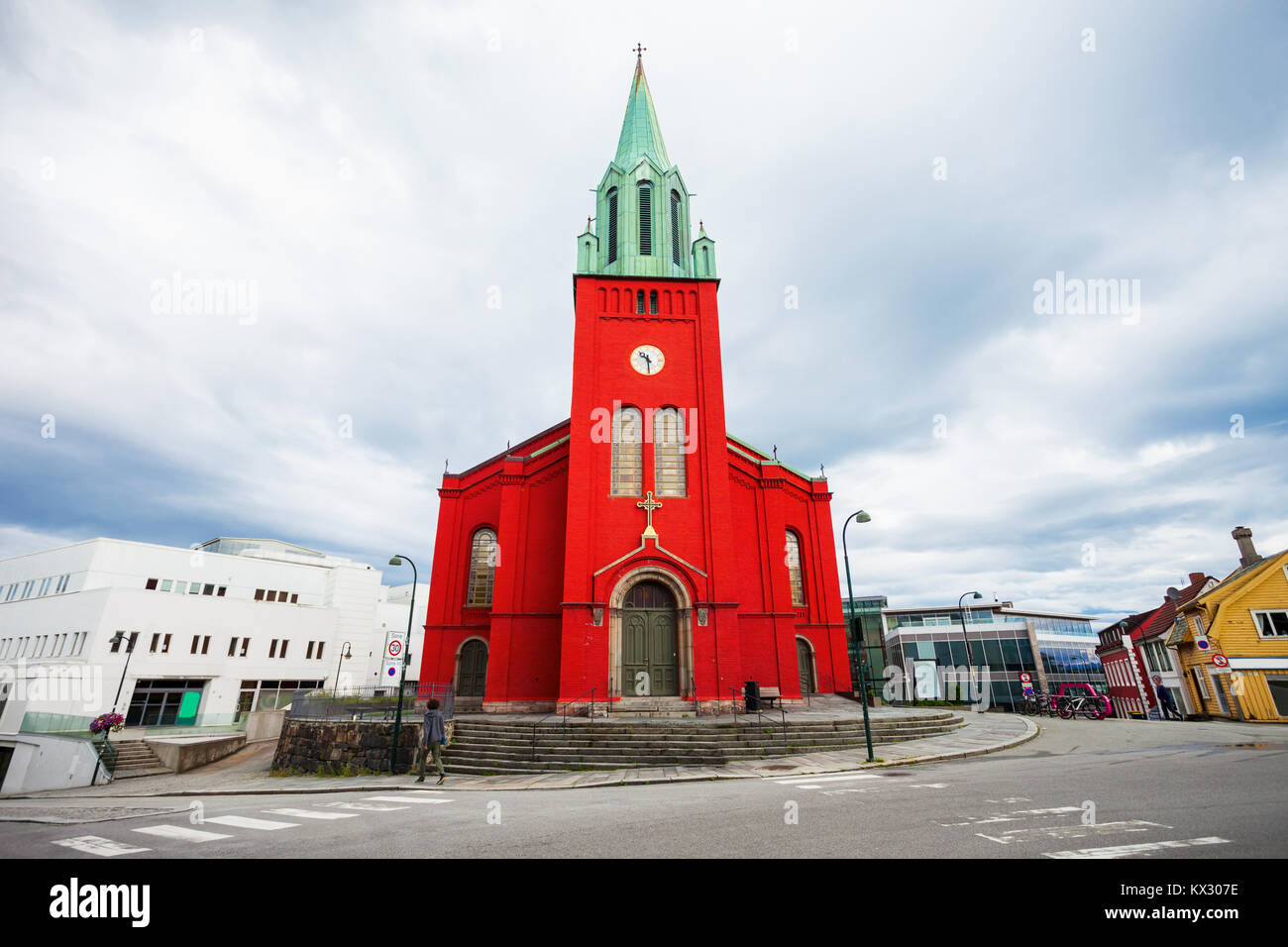 St. Petri Church or St. Petri Kirke is a parish church in Stavanger, Norway Stock Photo