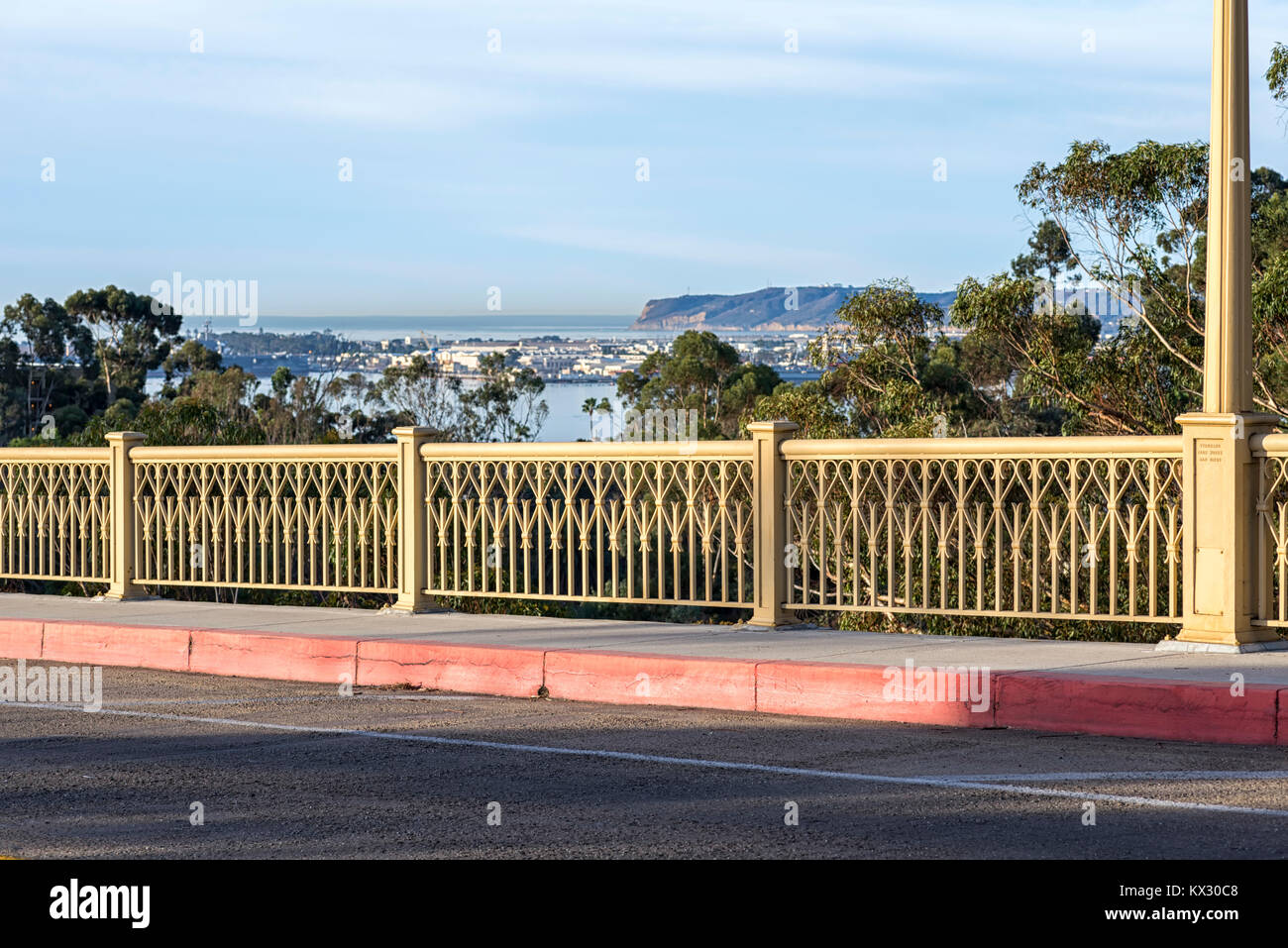 View of the First Avenue Bridge in downtown San Diego, California. Stock Photo