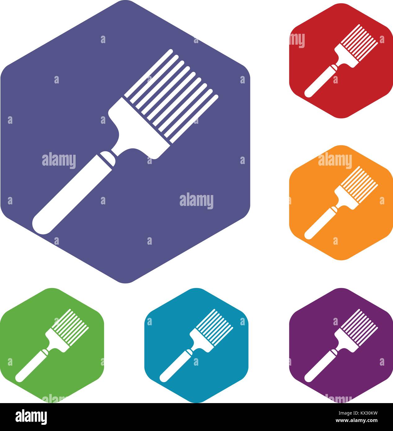 Brush icons set Stock Vector Image & Art - Alamy
