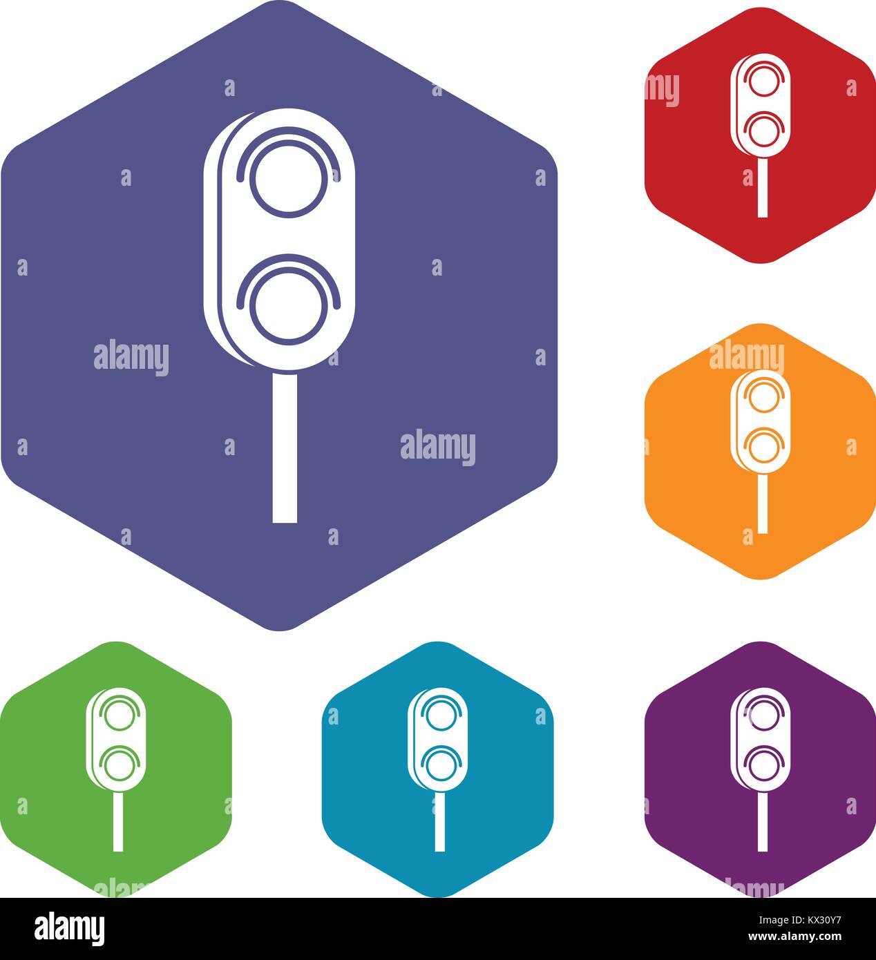 Semaphore trafficlight icons set Stock Vector Image & Art - Alamy