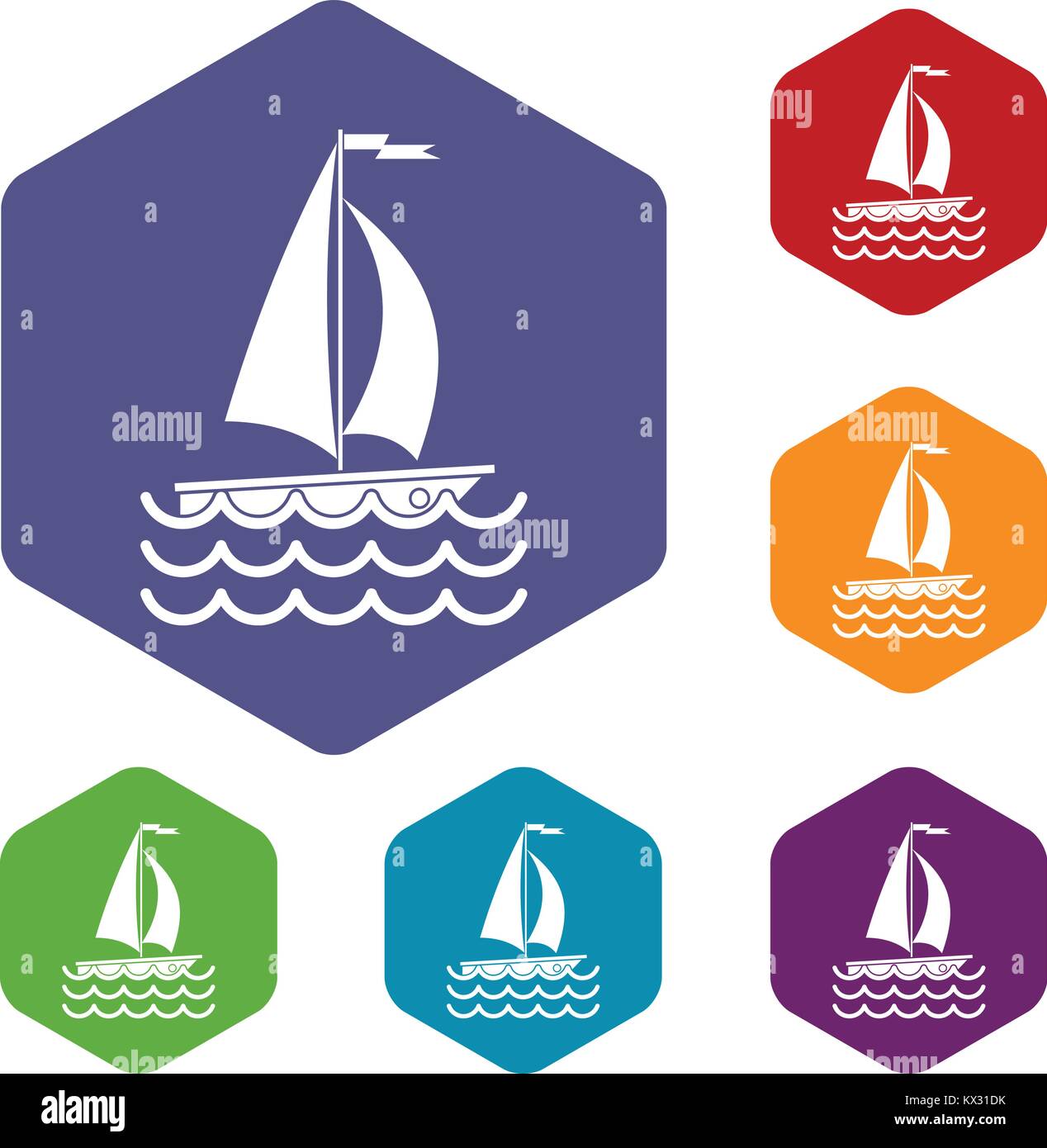 Yacht icons set Stock Vector Image & Art - Alamy