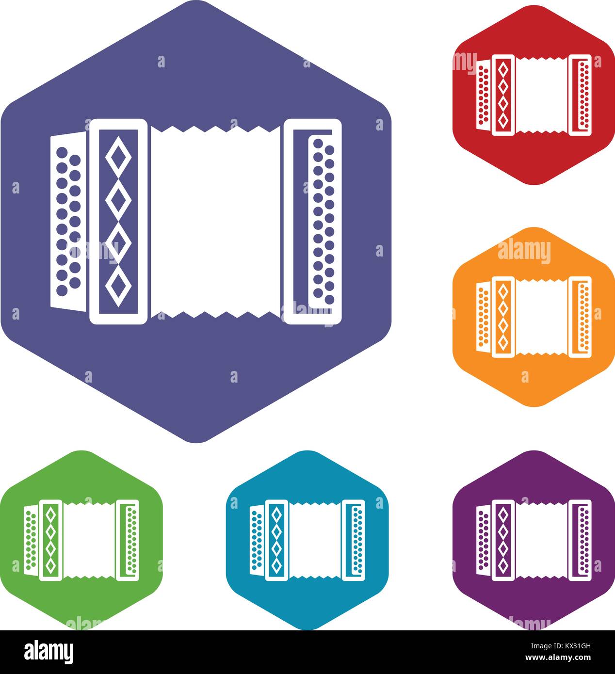 Accordion icons set Stock Vector Image & Art Alamy