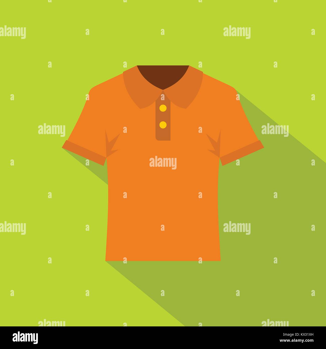 Orange men polo shirt icon, flat style Stock Vector Image & Art - Alamy