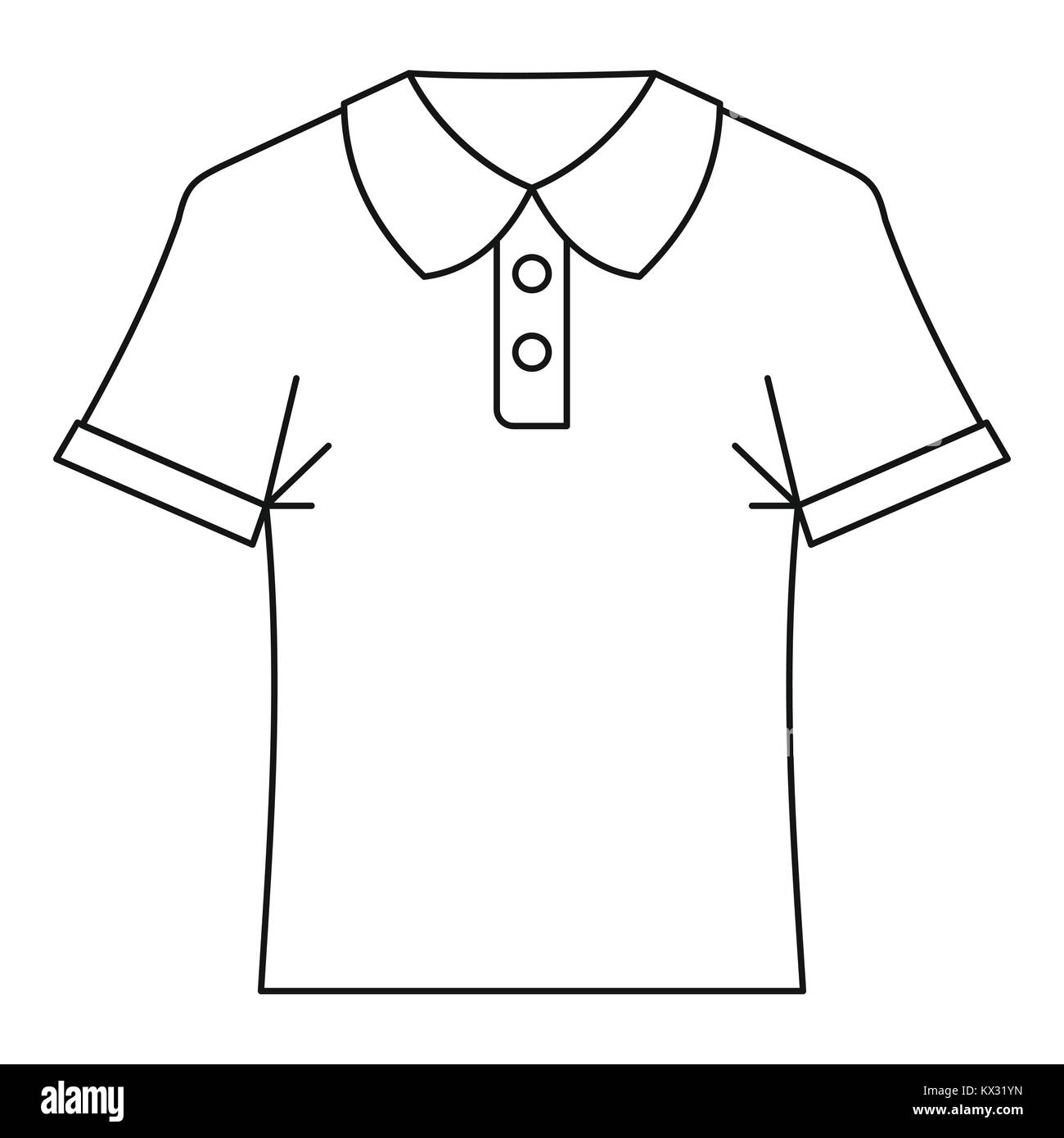 Polo shirt icon, outline style Stock Vector Image & Art - Alamy