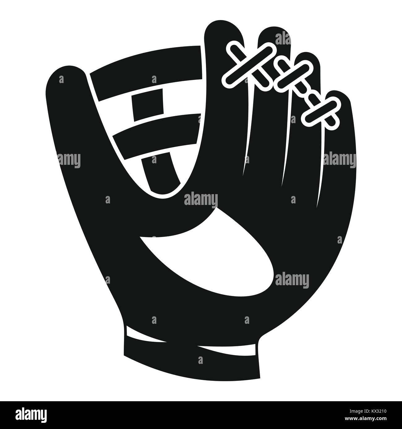 Leather baseball glove icon, simple style Stock Vector Image & Art Alamy