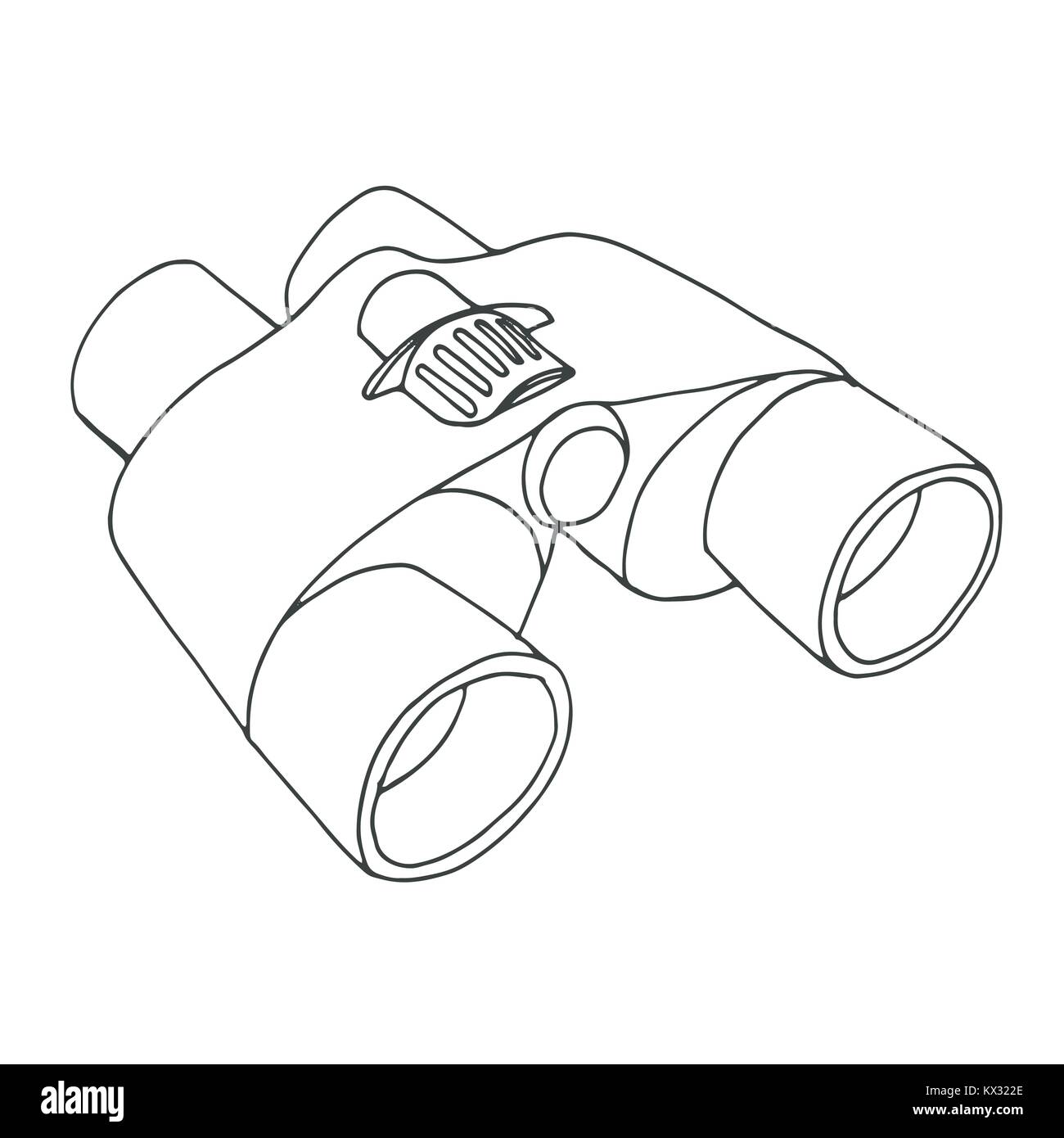 Binoculars isolated on white background. Vector illustration of a