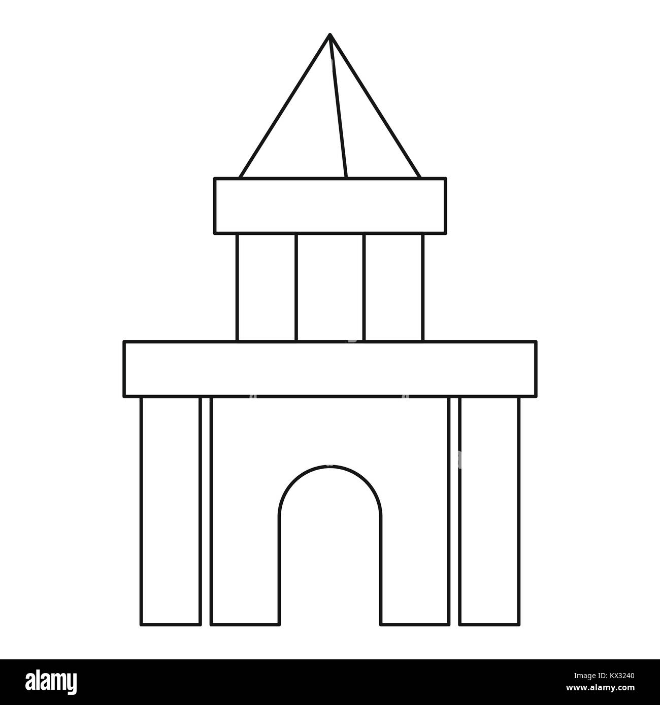 Castle toy blocks icon, outline style Stock Vector Image & Art - Alamy