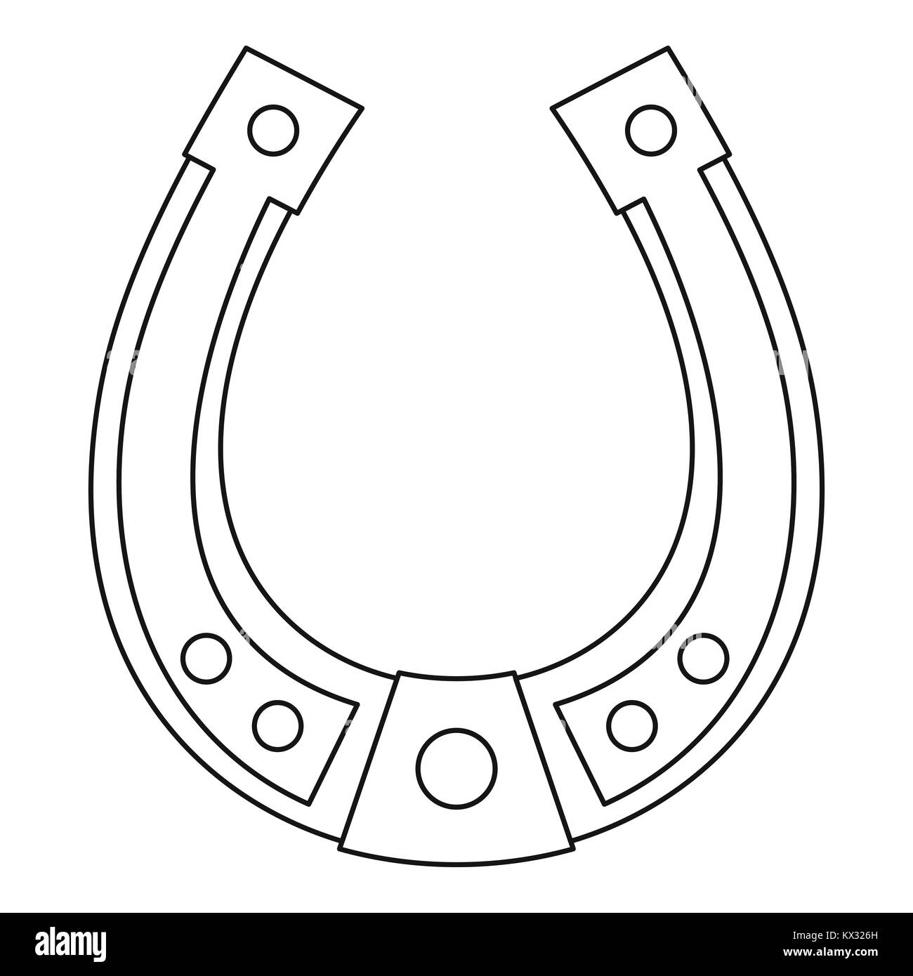Horse Shoe Outline