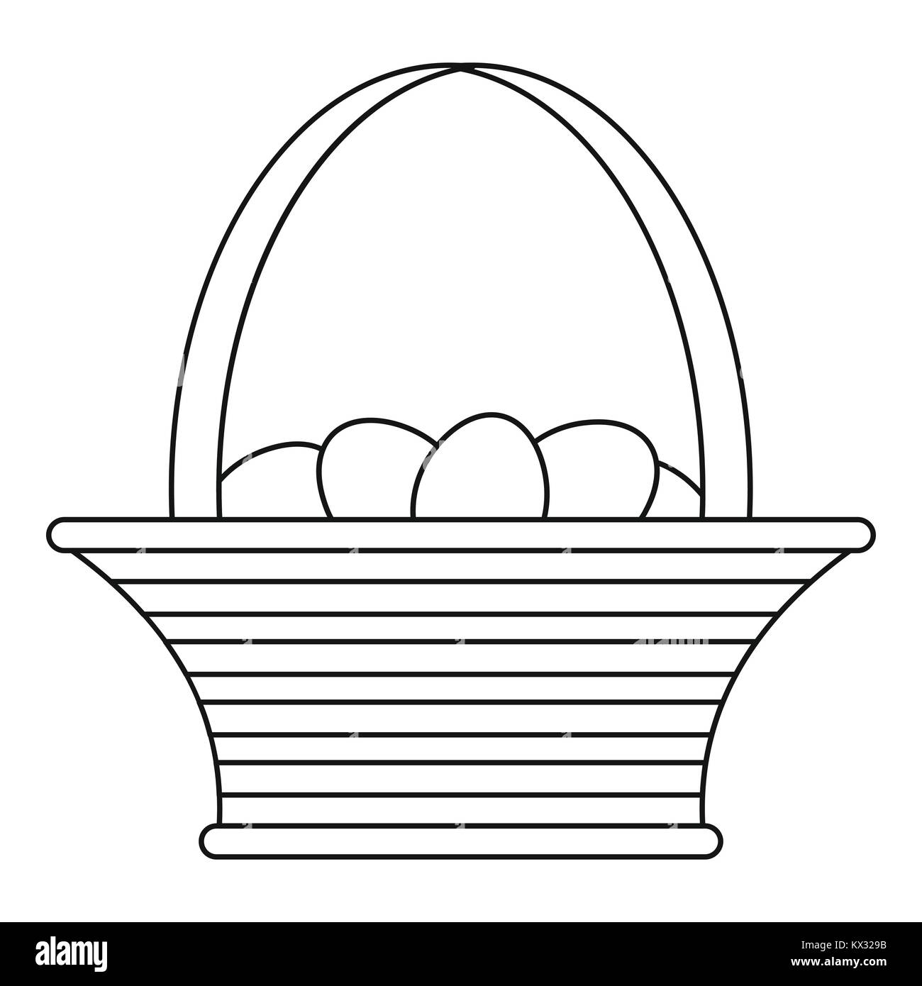 Easter basket icon , outline style Stock Vector Image & Art - Alamy