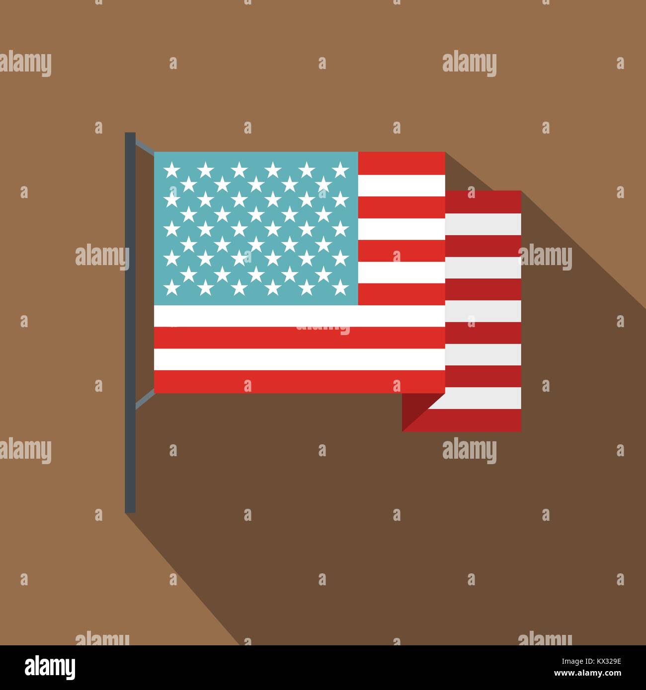 American flag icon , flat style Stock Vector Image & Art - Alamy