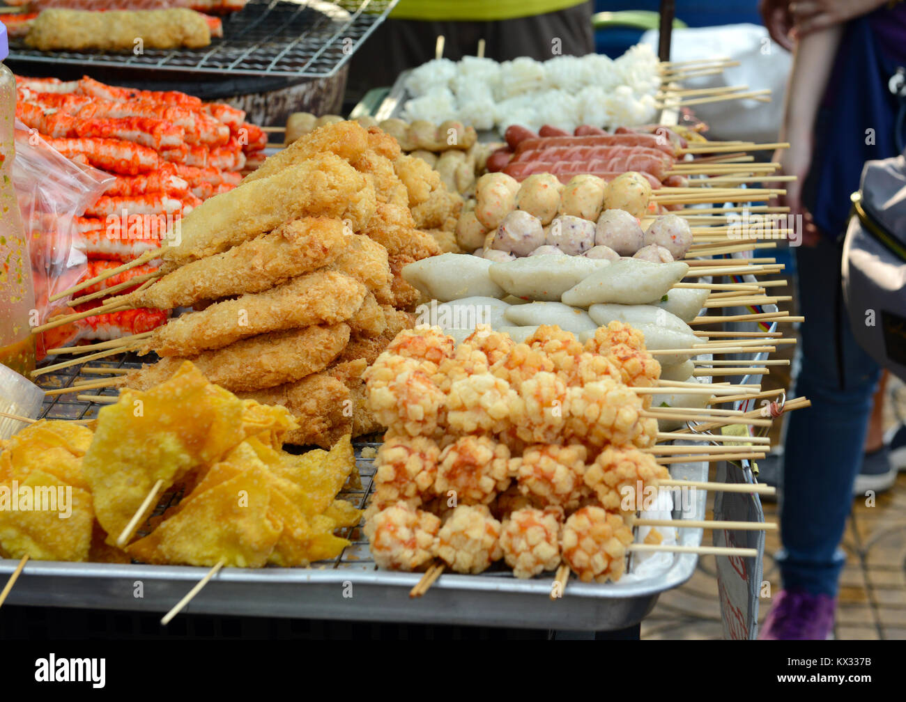 Street food in market in Bangkok Thailand Stock Photo - Alamy