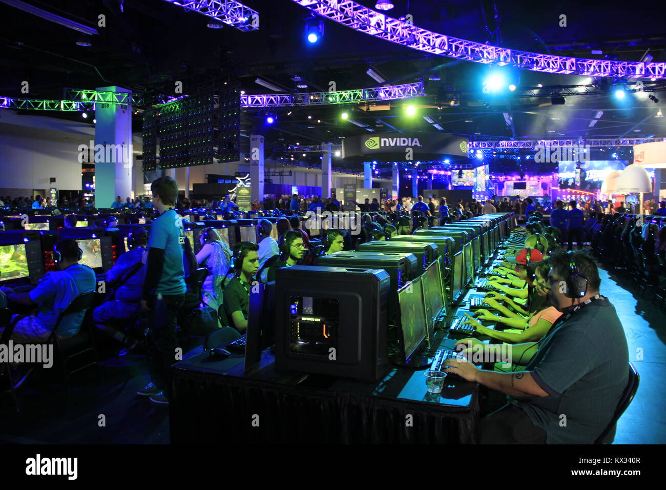 ANAHEIM, CA - November 7, 2015: Blizzard Game's gamer sporting event, BlizzCon, on November 7, 2015 in Anaheim, California. Stock Photo