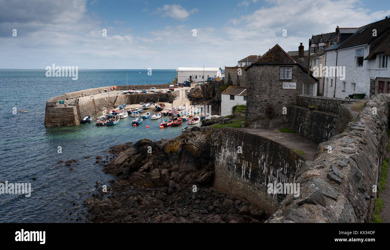 Coverack Harbour, Cornwall, England. Stock Photo