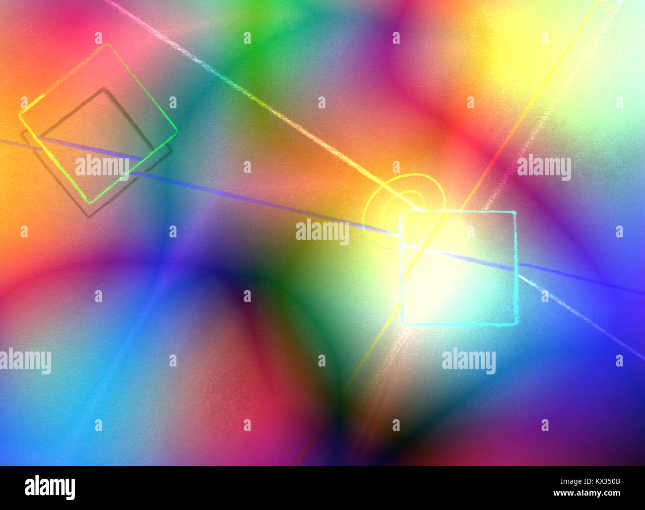 Colorful Abstract Background with geometric shapes. 3D rendering Stock ...