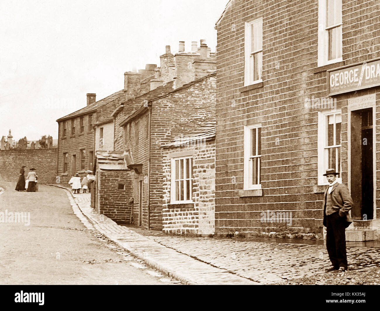 Goodshaw Village, Crawshawbooth, early 1900s Stock Photo Alamy