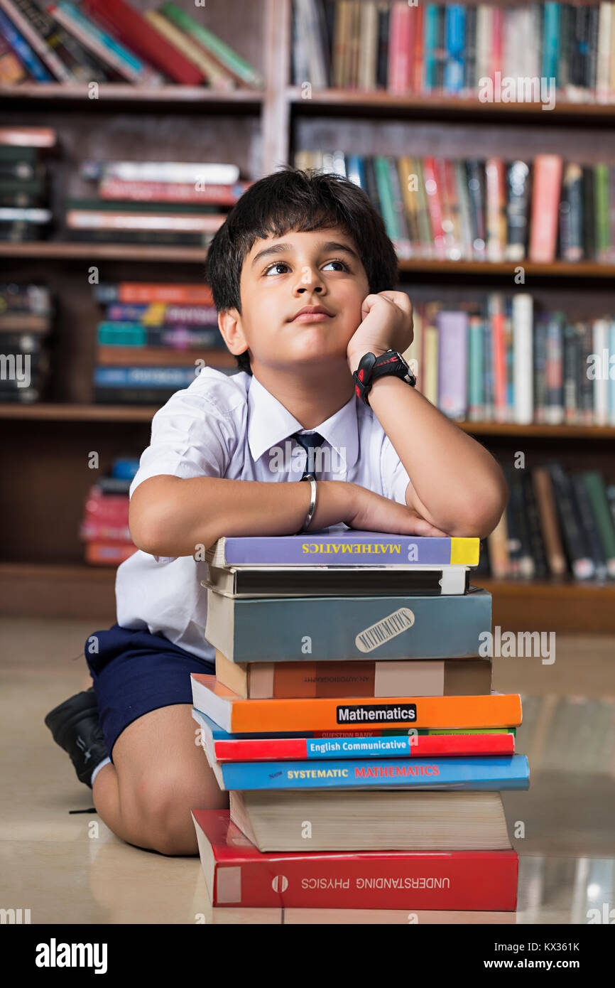 1 School Little Boy Student Books Study In Library Education Burden ...