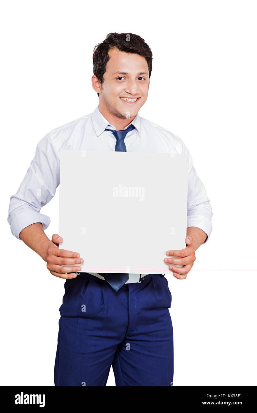 1 Indian Teenager Boy School Student Showing Message Board Education