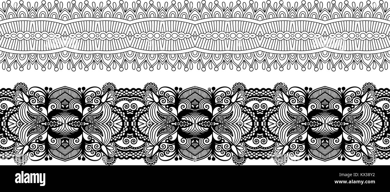 Embroidery lace trim Stock Vector Images - Alamy